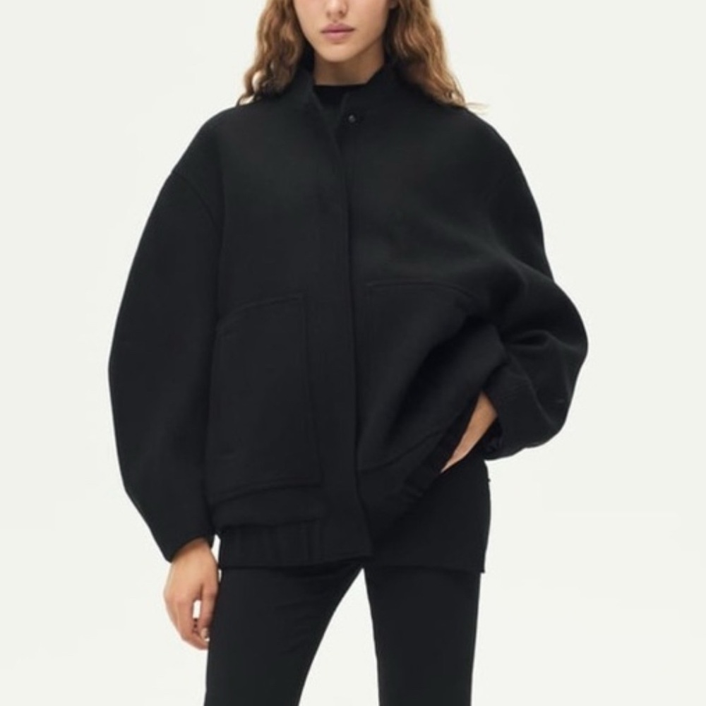 Women's Black Oversized Coat Jacket
